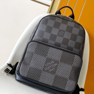 p670【163c01 Chip】Top-tier Authentic Order N50009 M40380 This Campus backpack features Damier check patterns in varying sizes rendered on supple coated canvas, exuding contemporary flair. Zippered compartments provide ample storage, while handles and adjustable leather shoulder straps offer versatile carrying options, elegantly expressing its spirit.Dimensions: 30 x 39 x 13 cm